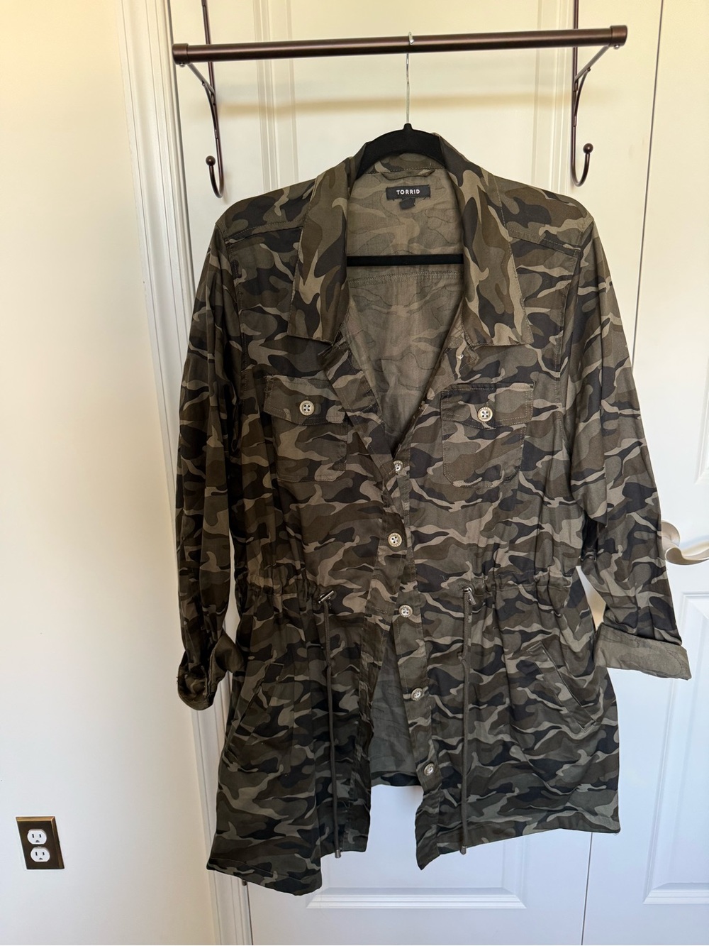 torrid Olive Green Camo Utility Jacket